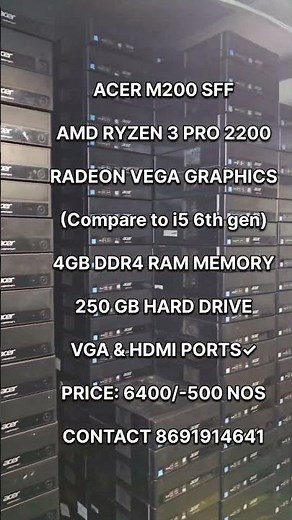 🔥 Acer Veriton M200 Desktop Full Details | Ryzen 3 PRO | Bulk Stock 500+ | Best Budget SFF #shorts