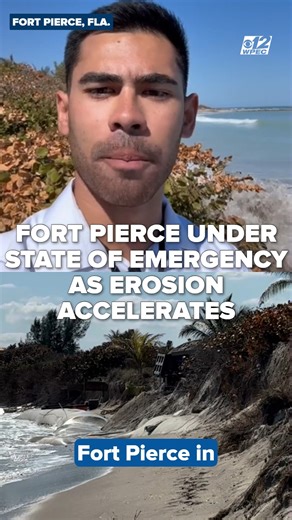 Fort Pierce has declared a state of emergency as worsening beach erosion along South Beach threatens homes and forces rapid shoreline stabilization near Jetty Park. CBS12's Jack Wu reports. Read more: https://bit.ly/4kvhCSr | CBS 12 News