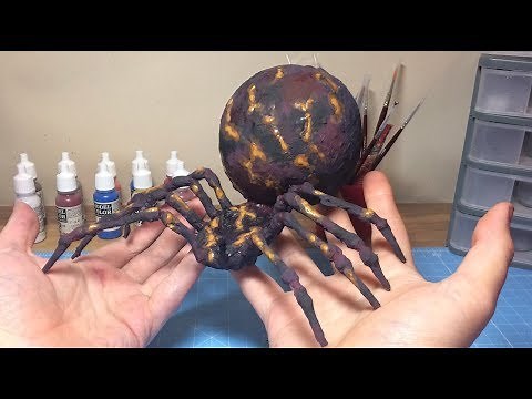 Easy How To Make a Giant Paper Mache Spider/Tarantula Craft
