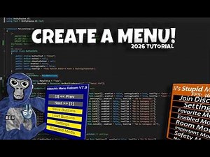 How To Create A Gorilla Tag Mod Menu *SUPER EASY* | Updated 2026 TUTORIAL