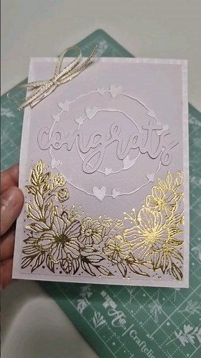 Schnelle Hochzeitskarte 🌸🥰 #wedding #cardcrafting #papercrafting #weddingcards #basteln #hotfoil