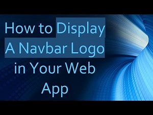 How to Display A Navbar Logo in Your Web App