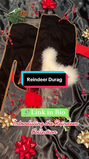 Meet The Reindeer Collection: The most famous reindeer of all, now in durag form. You’ll be the star of the show this Christmas season with this “shiny nose” of a custom handmade durag. Let your style lead the way🦌🛷 - Red Nosed: With shortened durag tails, red puffs and white fur, this durag is handmade for a leader. Guide you herd and get others in the holiday spirit when you turn heads in this accessory. - Hot Chocolate: All the other reindeers may not have a red nose, but they can have this