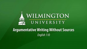 English 110: Unit 1, Lesson 1 Introduction to Argumentative Writing