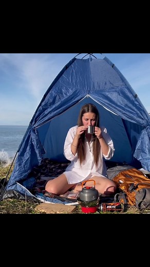 SOLO GIR CAMPING HEALING SOUNDS OF NATURE - Last Part #skills #girl #fishing #fishinggirl #catchingfish #camping #solocamping #campinggirl #beauty #fyp #viral #offgrid