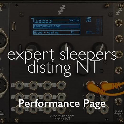 The Performance Page is a new feature on the disting NT, designed with ease of use during live performance in mind. | Expert Sleepers