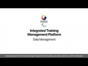 National Team Integrated Training Management Platform Demo
