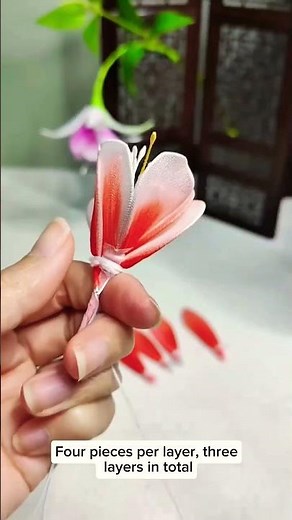 How to Make an Orange Nylon Stocking Flower-Easy DIY Realistic Fabric Flower Tutorial #diyflowers