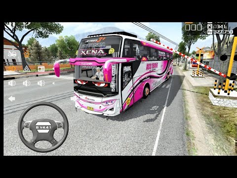 Bus Xena ACC Trans Cortas Oleng Sampai Nabrak Palang Pintu Kereta Api Full Telolet Basuri