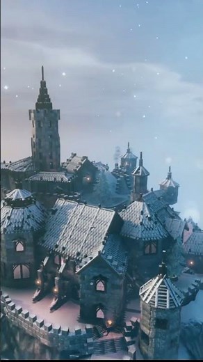 Valheim Mountain top castle build