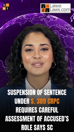 The Courts Today By LatestLaws.com | 19.12.2025 | 1. Suspension of sentence under S. 389 CrPC requires careful assessment of Accused’s Role says SC 2. SC rules ‘Last Seen’ Evidence without Corroboration cannot sustain Conviction Link in Bio! #supremecourt #highcourt #evidence #arbitration #law #legal #latestnews #latestlaws | Latest Laws