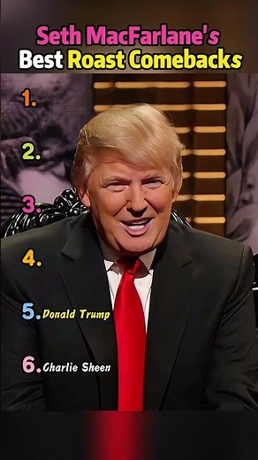 Seth MacFarlane's Best Roast Comebacks. #usa #entertainment #funny #sethmacfarlane #ranking #roast