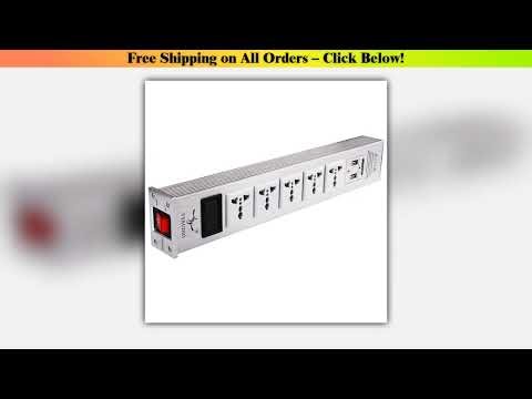 15A 50-60KHz Hi-End Hifi 5-position AC Socket Theater Audio AC Power Filter Audio Noise Power