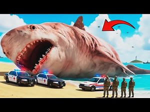 GIANT MEGALODON CAUGHT in GTA 5! We Found the Biggest Shark Ever in GTA Online