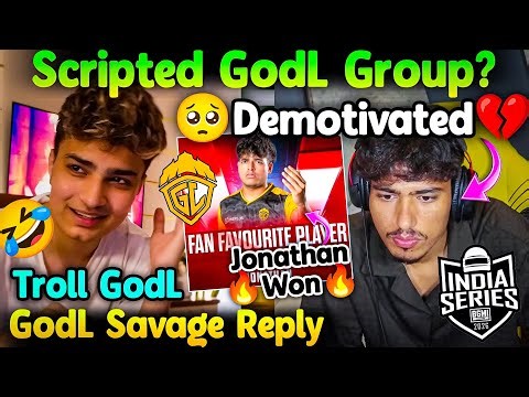 Scripted GodLike Group?😱 Slug Heavy Troll GodL🤣 GodL Savage Reply!😤 Jonathan Fan Favourite🐐