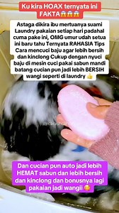 1.1M views · 2.7K reactions | Tips RAHASIA cucian bersih kinclong wangi seperti di laundry✨ #tips #fbpro #reels #fyp #viral | Icka Sholihah | Facebook
