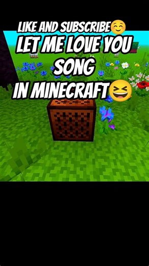 let me love you song in Minecraft 😆 #minecraftshorts #letmeloveyou