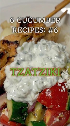 TANGY & GARLICY. The Easiest Tzatziki (6/6) #cucumber #tzatziki