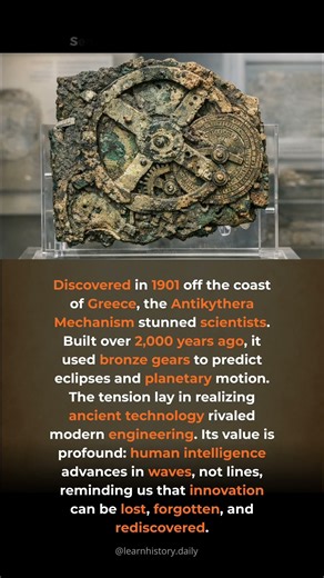 The ancient machine no one expected. The **Antikythera Mechanism** revealed that anci...