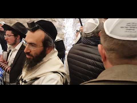 listen to the Jewish prayer at the Western Wall (Wailing Wall), Jerusalem Israel