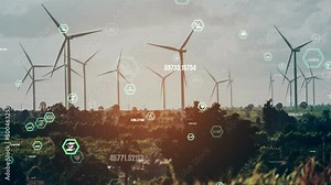 Environmental conservation technology and approaching global sustainable ESG by clean energy and power from renewable natural resources Stock Video