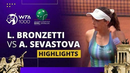 Lucia Bronzetti vs Anastasia Sevastova - Highlights | WTA Internazionali BNL d'Italia 2025