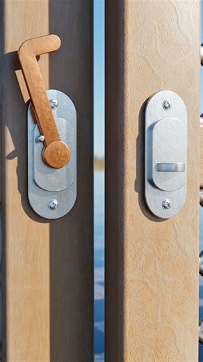 Automatic Swing Gate Latch with new textures Idea 💡 #woodworking