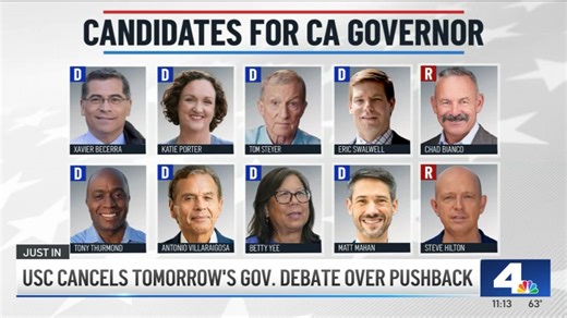 USC cancels gubernatorial debate after excluding candidates of color draws flak