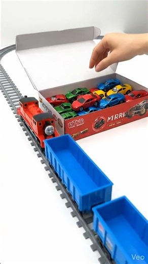 ASMR Car Toy Train Loading Unloading Satisfying Cargo Transport #shorts #viral #trending #asmr #car