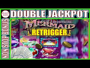 WOW DOUBLE JACKPOT With $200! Retrigger High Limit Mystical Mermaid Slot Machine