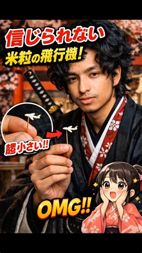 “UNBELIEVABLE! Tiny Airplane from Rice 🤯 米粒アート”🛫😱