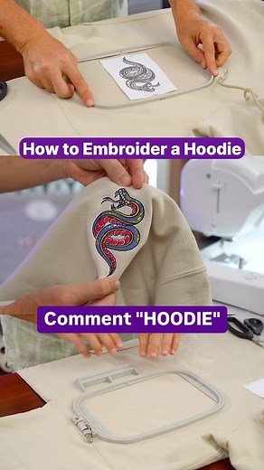 Machine Embroidery & Digitizing on Instagram: "Learn how to embroider a hoodie with an embroidery machine in this beginner-friendly tutorial. Follow along for step-by-step instructions! Comment "HOODIE" to watch the full tutorial 💜 Follow us for more embroidery content 🔥 #machineembroidery #embroiderymachine #embroidery #embroideryart #embroideryhoop #embroideryartist #embroiderydesign"