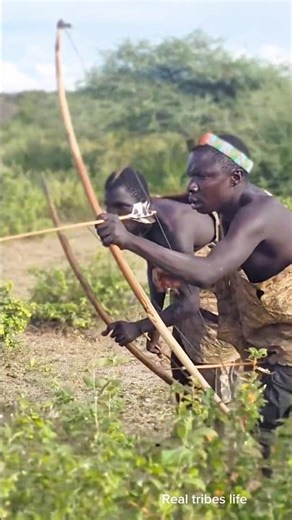 Bushmen stalking fighting leopard inthe wild 🏹🐅 #wildlife #realtribeslife #shorts