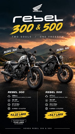 Honda Rebel 300 vs Rebel 500 🔥 | All Specs Price, Power, Torque & Top Speed | Honda Cruiser | Part 4