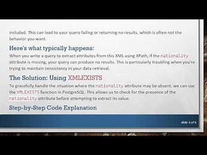 Handling XML Attributes Dynamically in PostgreSQL
