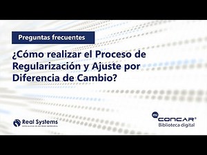 CONCAR CB - How to carry out the Regularization and Adjustment Process for Exchange Differences?