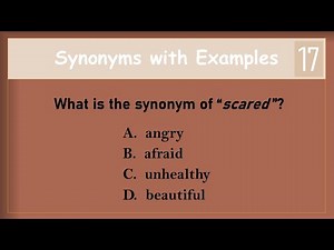 Synonyms with Examples 17 | English Vocabulary Practice Test | Test Your English Vocabulary Skills