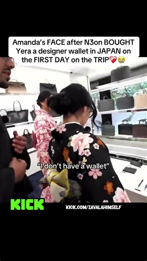 Amanda’s FACE after N3on BOUGHT Yera a designer wallet in JAPAN on the FIRST DAY on the TRIP❤️‍🩹😭#zavala #fyp #amanda #yera #n3on