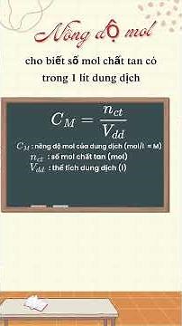 KHTN 8 - Công thức nồng độ phần trăm - nồng độ mol #education #vatly #physics# KHTN 8