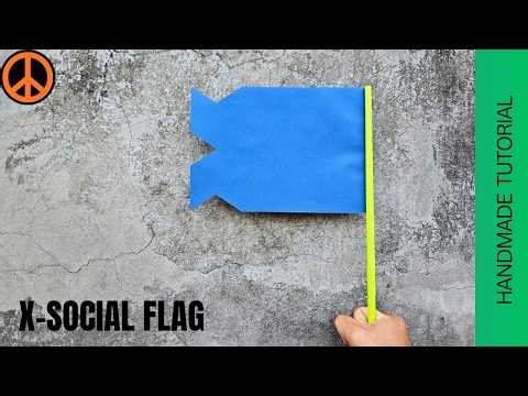 X-SOCIAL FLAG | paper hand flag | Flag Paper