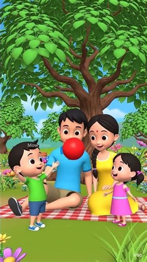 Happy Family Picnic Adventure! 🌳😄 | Cute Cartoon Fun for Kids #cartoonforkids #cute3danimation