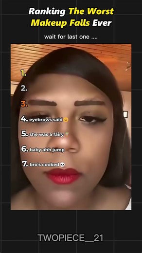 Ranking the Worst Makeup Fails of All Time 🤯🔥#MakeupFails #BeautyFails #TrendingShorts