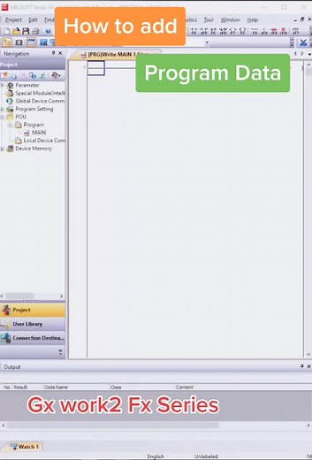 How to add Program data onGx work2 FX Series #gxwork2 #PLC #addProgram #Mitsubishi #HowTo