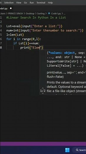 Linear Search On A List In Python |THE CODING GUIDE 😀