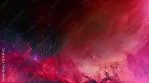 4k Cosmos effect. Seamless loop galaxy exploration through outer space towards glowing milky way galaxy. 4K looping animation of flying through glowing nebulae, clouds and stars field. Stock Video
