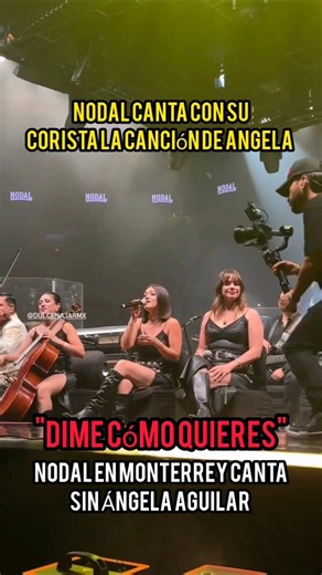 Nodal sings "Dime cómo quieres" with his backup singer in Monterrey without Ángela Aguilar #nodal...