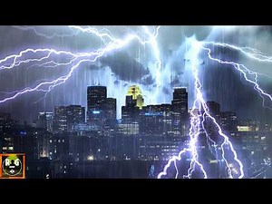 Loud Thunderstorm Sounds with Intense Rain, Violent Lightning & Heavy Thunder to Sleep | Minneapolis