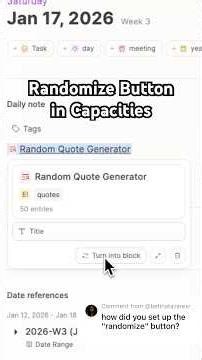 How to set up Randomized Queries in Capacities (Pro required) ‪@CapacitiesHQ‬