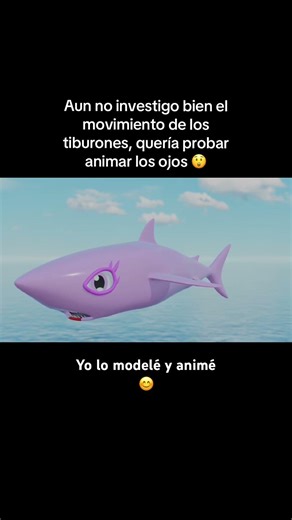 Animacion 3D de un tiburón rosa estilo anime😊 #3d #animation #blender #art #anime #gaming