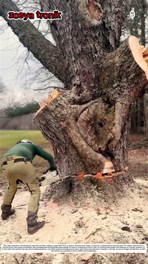 Tree Precision: How a Chainsaw Safely Removes a Heavy Branch